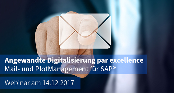 MEHRWERK lädt ein zum Webinar „Angewandte Digitalisierung par excellence – Mail- und PlotManagement für SAP®“