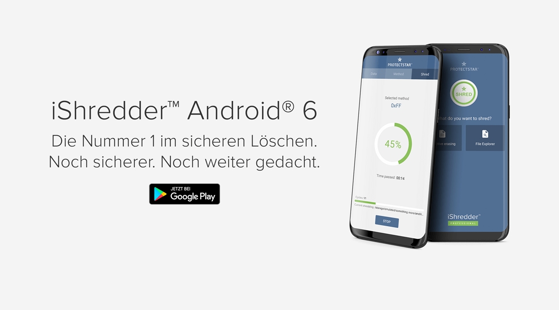 Daten militärisch sicher löschen mit iShredder Android 6