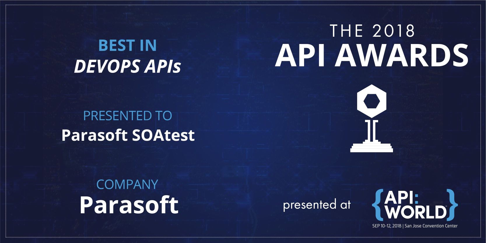 Parasoft SOAtest mit 2018 API Award ausgezeichnet