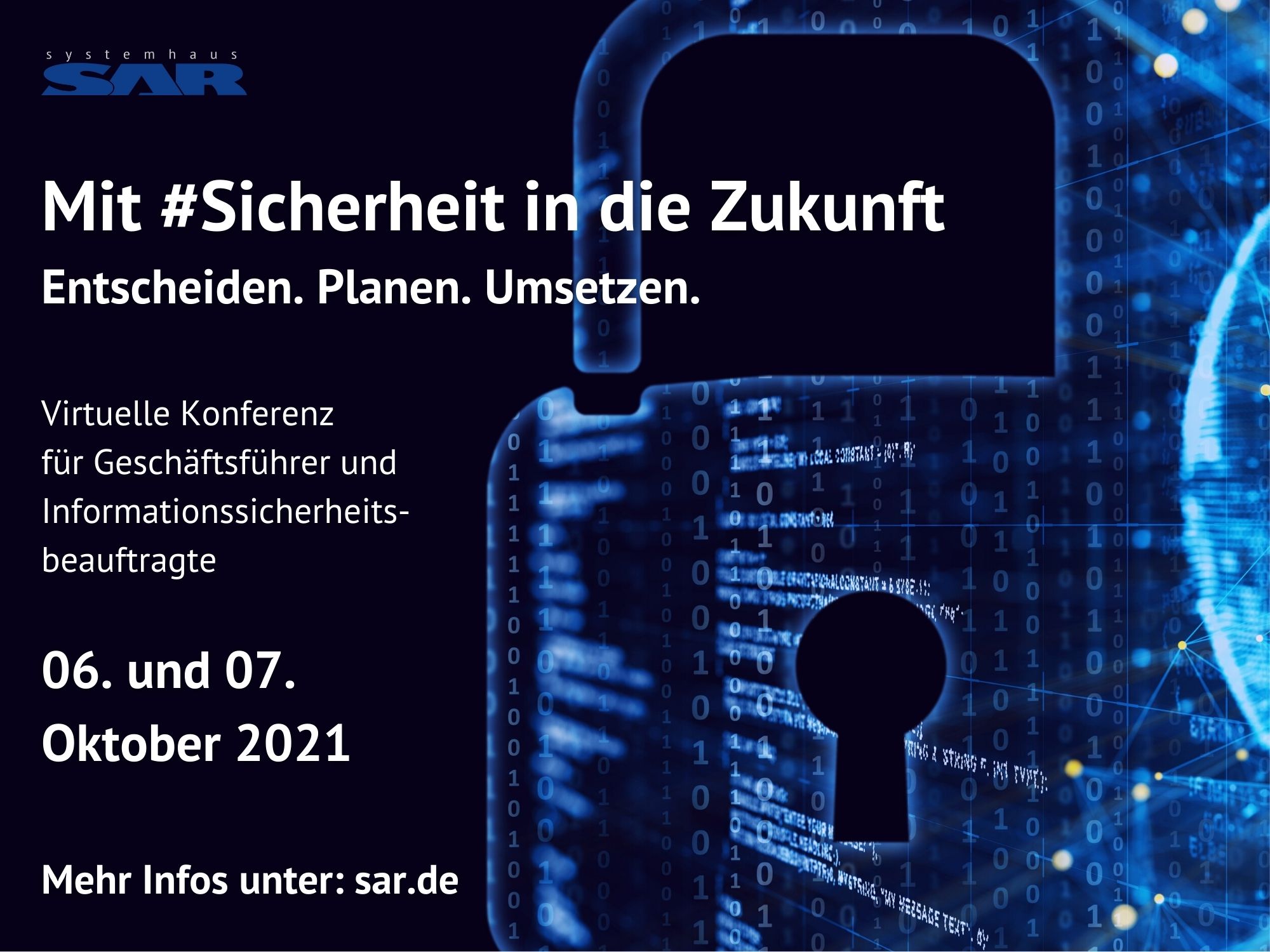 Mit Sicherheit in die Zukunft – virtuelle Konferenz zum Thema Unternehmenssicherheit bei KMUs