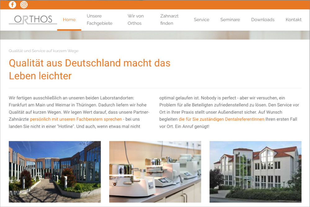 Webdesign, Webentwicklung: Neue Websites für HarmonieSchiene, SchlafHarmonie und Orthos Fachlabor